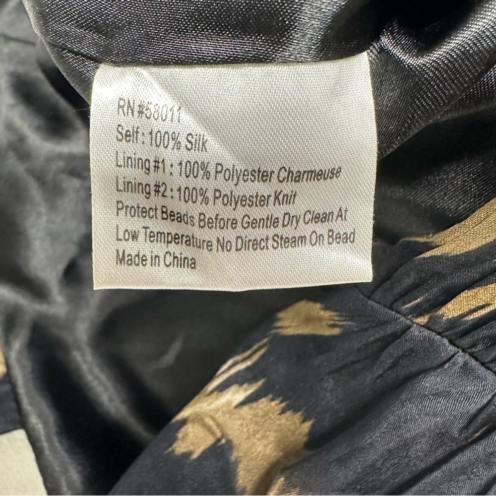 KURT THOMAS SILK Elegant Strapless Brown and Black Dress SIZE 2 - Picture 12 of 13